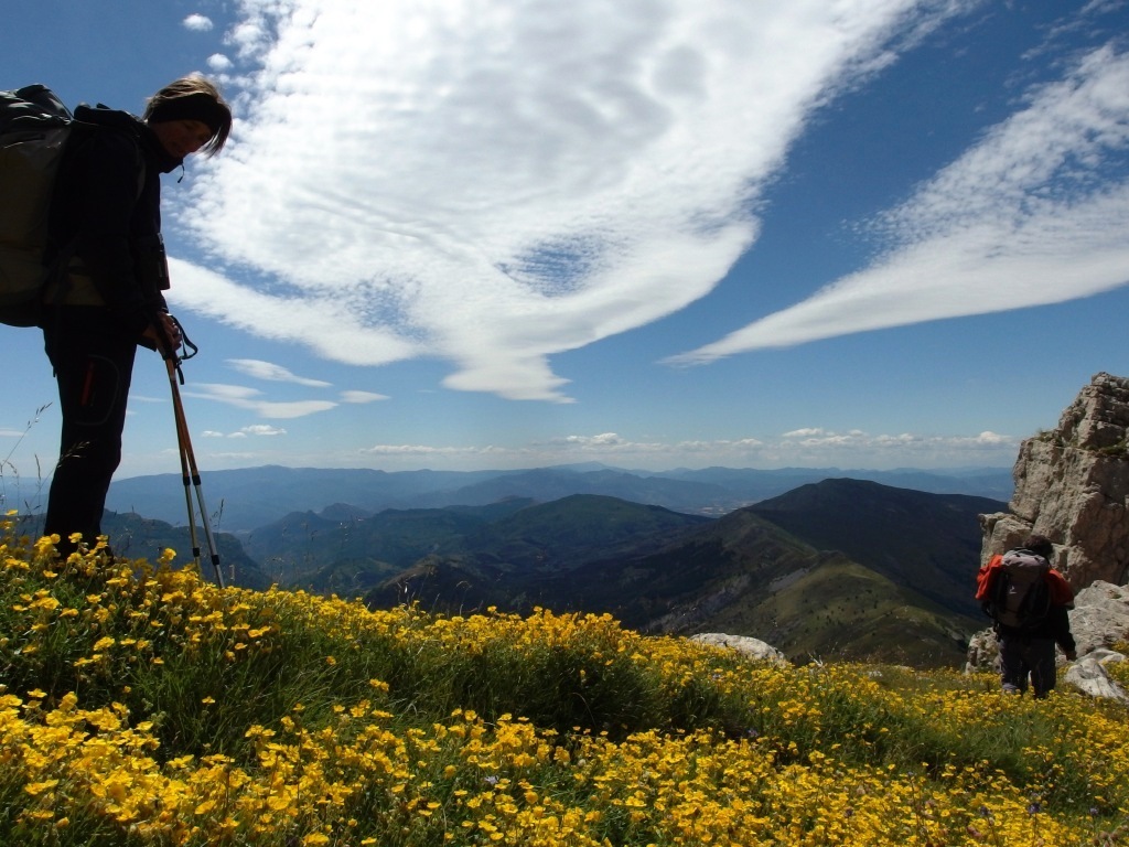 Randonnée guidée en montagne avec un groupe
