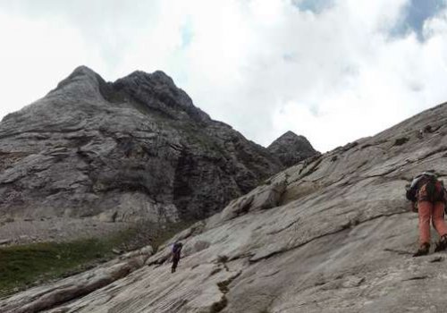 Grande voie d'escalade 