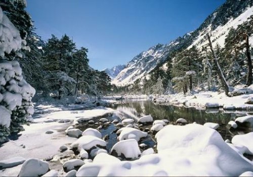 Balade à raquettes au lac du Paradis en après-midi