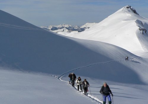 Randonnée à raquettes au lac d'Isaby