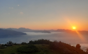 Randonnée et grillades au coucher du soleil